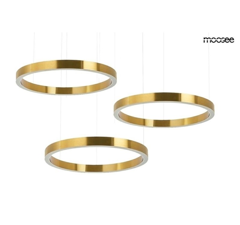 MOOSEE lampa wisząca RING 60 + 60 + 60    złota na jednej podsufitce