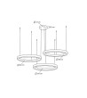 MOOSEE lampa wisząca RING 60 + 60 + 60    złota na jednej podsufitce