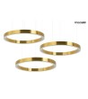 MOOSEE lampa wisząca RING 80 + 80 + 80    złota na jednej podsufitce