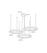 MOOSEE lampa wisząca RING 80 + 80 + 80    złota na jednej podsufitce