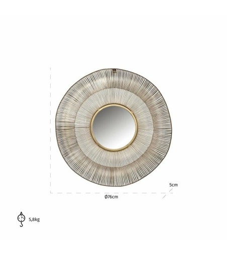 RICHMOND lustro ścienne ALIZA 75          szczotkowane złoto