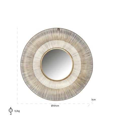 RICHMOND lustro ścienne ALIZA 101         szczotkowane złoto
