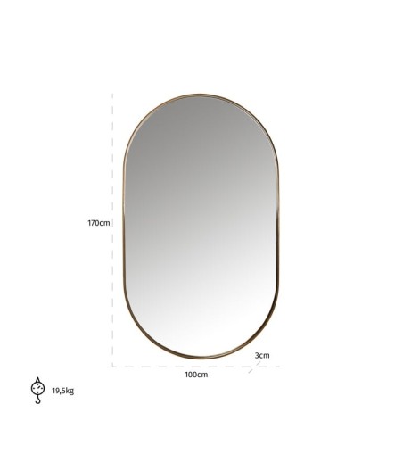 RICHMOND lustro ścienne SKYLAR - złote