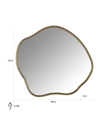 RICHMOND lustro ścienne ALLYSON           szczotkowane złoto