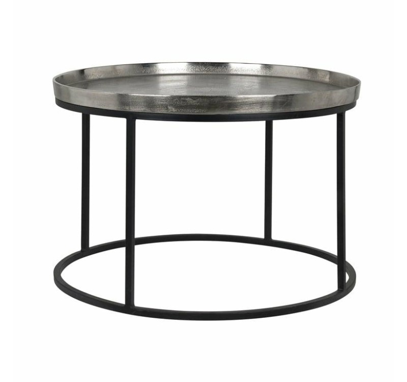 RICHMOND stolik kawowy LYAM 70 srebny