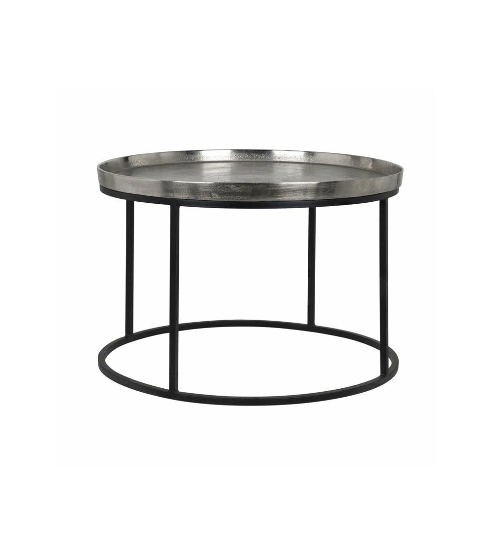 RICHMOND stolik kawowy LYAM 70 srebny