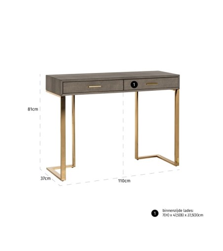 RICHMOND konsola MARIE-LOU złota