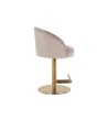 RICHMOND krzesło barowe ZABI regulowane - welur, złota podstawa