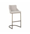 RICHMOND krzesło barowe BOLTON 76 - tkanina, złota podstawa