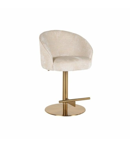 RICHMOND krzesło barowe ZABI regulowane - jasny szenil, złota podstawa
