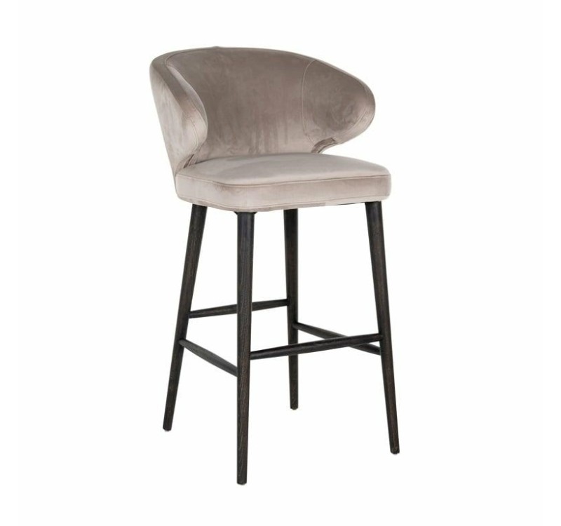 RICHMOND krzesło barowe INDIGO KHAKI 78 - welur