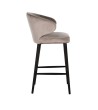 RICHMOND krzesło barowe INDIGO KHAKI 78 - welur