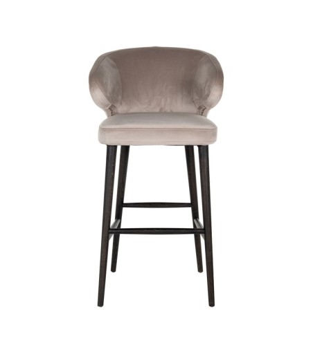 RICHMOND krzesło barowe INDIGO KHAKI 78 - welur