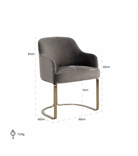 RICHMOND krzesło HADLEY szare