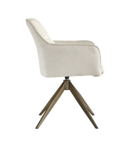 RICHMOND krzesło obrotowe ALINE białe - trudnopalne