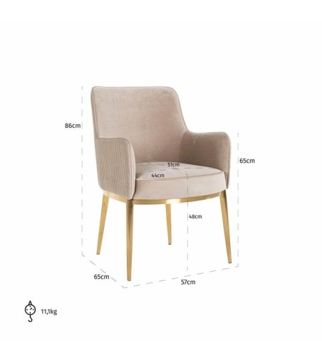 RICHMOND krzesło BREEZE beżowe - trudnopalne