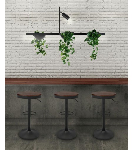 MOOSEE lampa wisząca PLANT LINE czarna