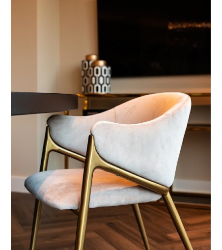 RICHMOND krzesło GWEN beżowe - trudnopalne