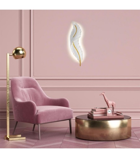 MOOSEE lampa ścienna IKAR 80  biała / złota