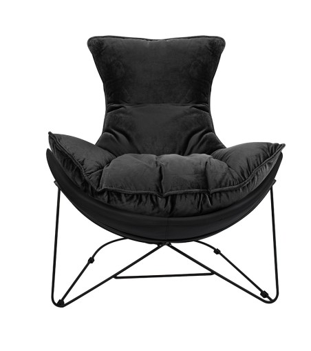 Fotel OTILIA STAND VELVET czarny