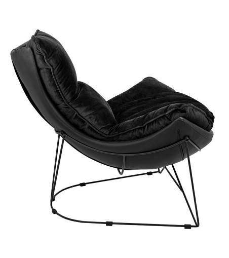 Fotel OTILIA STAND VELVET czarny