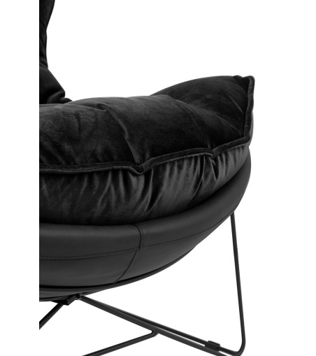 Fotel OTILIA STAND VELVET czarny