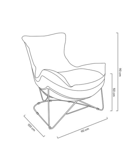 Fotel OTILIA STAND VELVET czarny