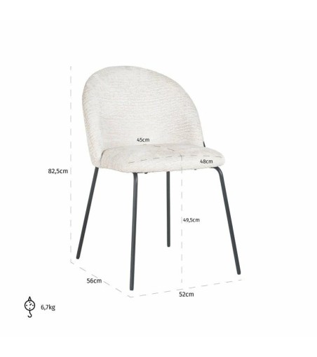 RICHMOND krzesło ALYSSA białe