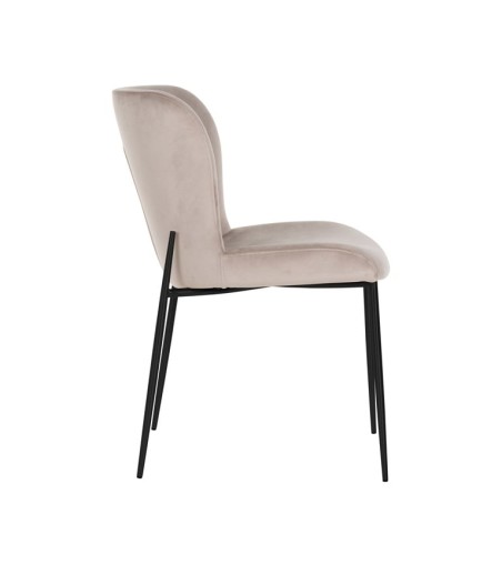 RICHMOND krzesło DARBY VELVET beżowy - trudnopalne