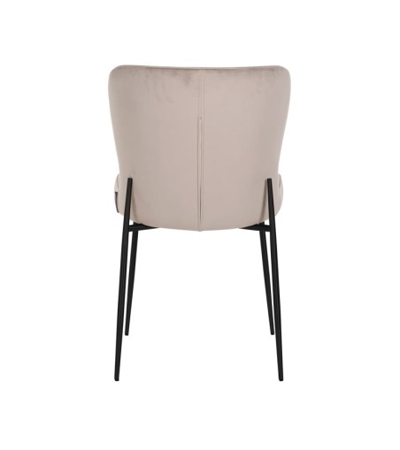 RICHMOND krzesło DARBY VELVET beżowy - trudnopalne