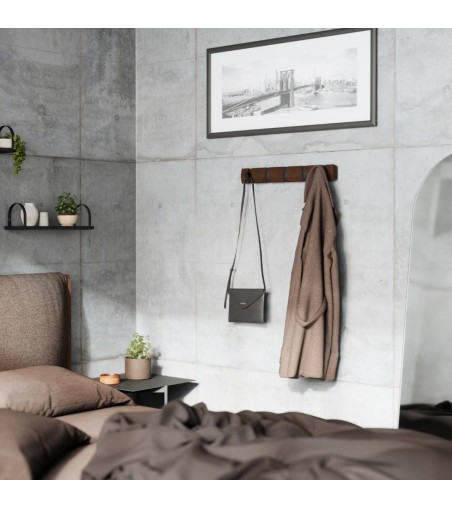 UMBRA wieszak na ubrania FLIP 5  - czarny orzech