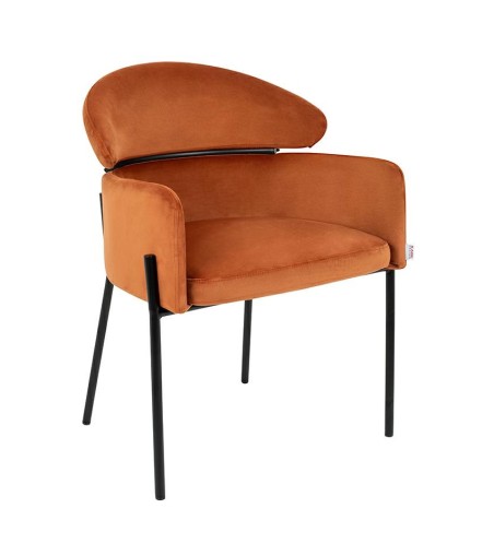KARE krzesło ALEXIA Velvet pomarańczowe