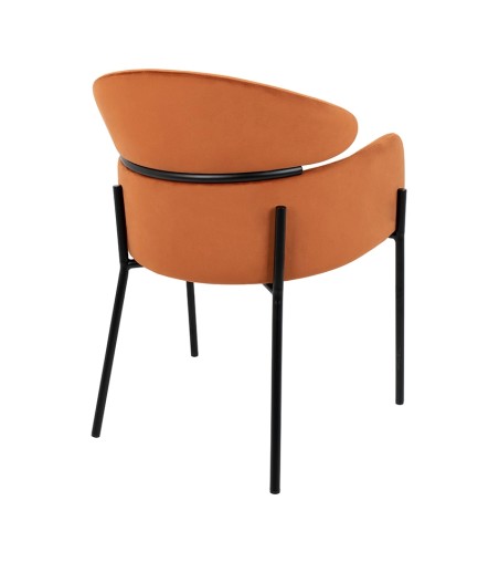 KARE krzesło ALEXIA Velvet pomarańczowe