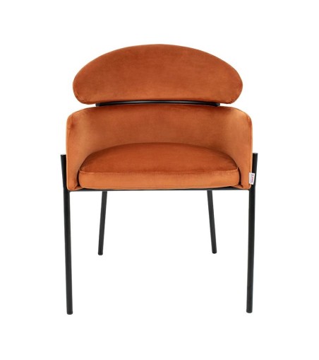 KARE krzesło ALEXIA Velvet pomarańczowe
