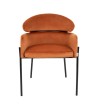 KARE krzesło ALEXIA Velvet pomarańczowe