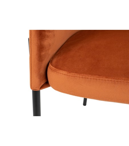 KARE krzesło ALEXIA Velvet pomarańczowe