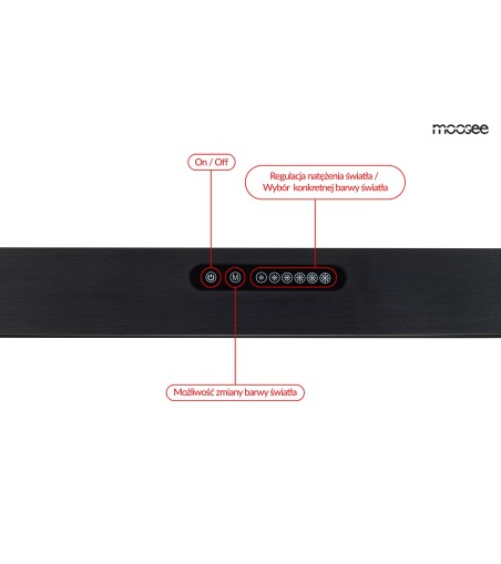 MOOSEE lampa wisząca LINER czarna