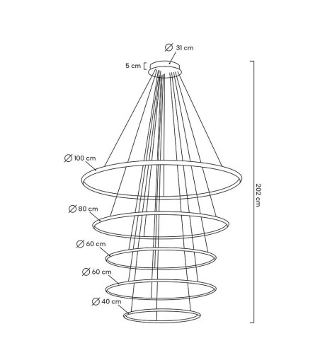 MOOSEE lampa wisząca RING SLIM L złota