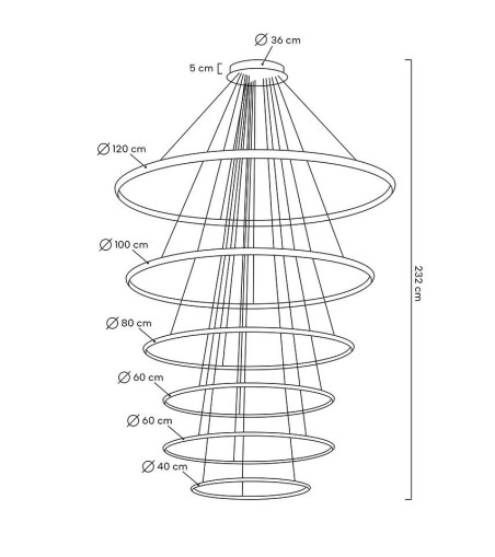 MOOSEE lampa wisząca RING SLIM XL złota