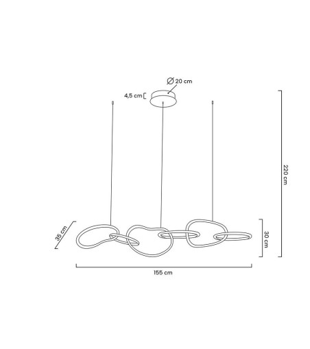 MOOSEE lampa wisząca JAZZ 6 złota