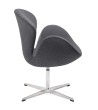 Fotel SWAN WOOL PREMIUM szary - wełna, podstawa stal