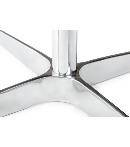 Fotel SWAN WOOL PREMIUM szary - wełna, podstawa stal