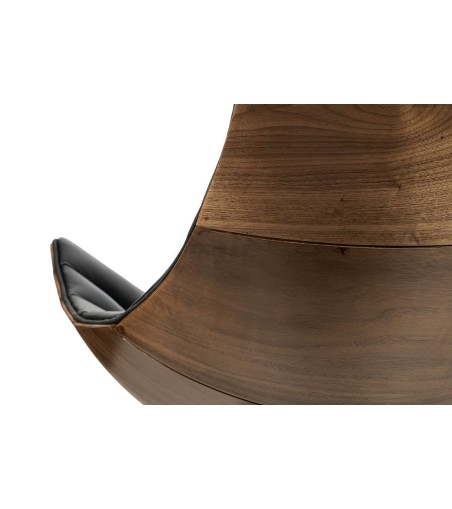 Fotel HOMMER z podnóżkiem czarny