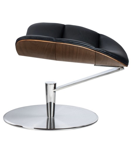 Fotel HOMMER z podnóżkiem czarny