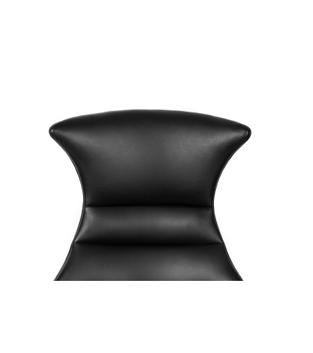 Fotel HOMMER z podnóżkiem czarny