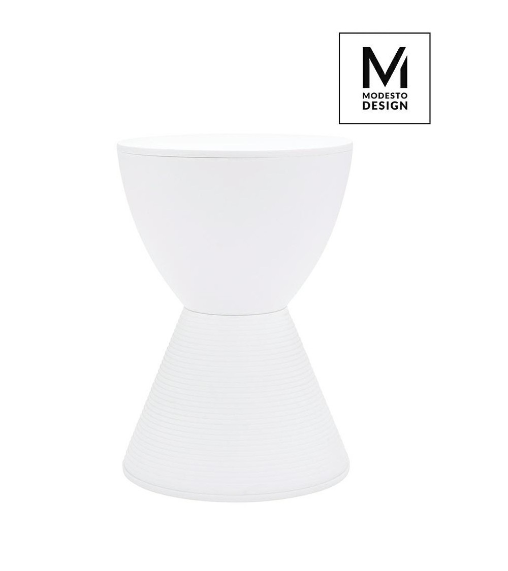MODESTO stołek TAMBURO biały - polipropylen