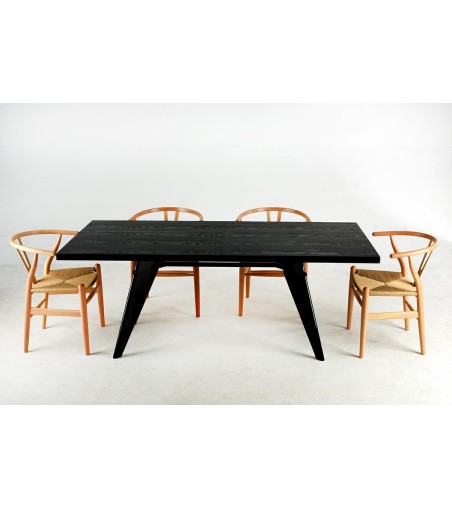 Krzesło WISHBONE natural - drewno bukowe, naturalne włókno