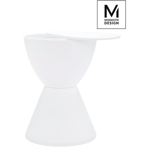 MODESTO stołek TAMBURO biały - polipropylen