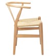 Krzesło WISHBONE natural - drewno bukowe, naturalne włókno