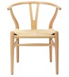 Krzesło WISHBONE natural - drewno bukowe, naturalne włókno